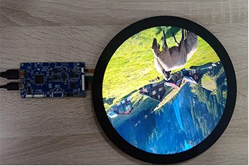 8.2 Inch Round LCD Display with HDMI Driver Board